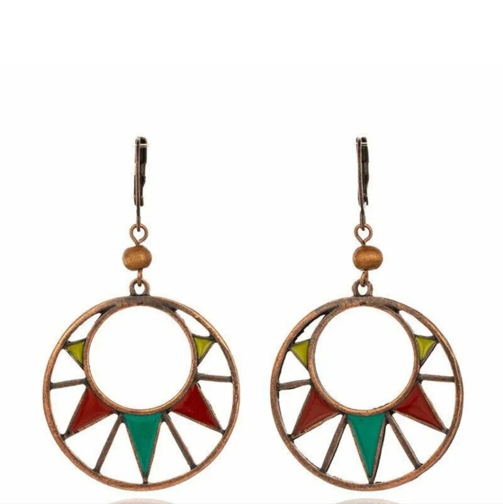 Vintage Boho Ethnic Earrings - Picture 2 of 4